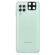 Gpack Samsung Galaxy M22 Kamera Sürgülü Kapatmalı Silikon Siyah Kılıf