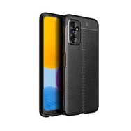 Gpack Samsung Galaxy M52 Niss Silikon Deri Görünümlü Kamera Korumalı Lacivert Kılıf
