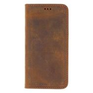 Gpack Samsung Galaxy Note 20 Ultra Hakiki Deri Cüzdan Gizli Mıktanıslı Açık Kahverengi Kılıf