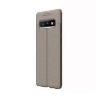 Gpack Samsung Galaxy S10E Niss Deri Görünümlü Kırmızı Silikon Kılıf