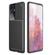 Gpack Samsung Galaxy S21 Ultra 5G Negro Karbon Dizayn Silikon Siyah Kılıf