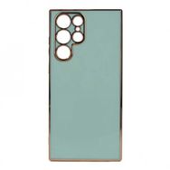 Gpack Samsung Galaxy S22 Ultra Bark Parlak Silikon Renkli Kenarları Rose Siyah Kılıf