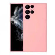Gpack Samsung Galaxy S22 Ultra Mara Lansman Silikon Mat Soft Korumalı Pembe Kılıf