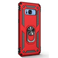 Gpack Samsung Galaxy S8 Vega Standlı Yüzüklü Mıknatıslı Kırmızı Kılıf