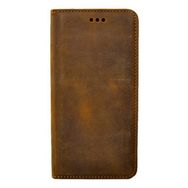 Gpack Samsung Galaxy S9 Plus Hakiki Deri Cüzdan Gizli Mıktanıslı Kahverengi Kılıf