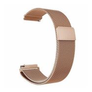 Gpack Samsung Galaxy Watch 3 45 mm Çıtçıtlı Hasır Metal Örgülü KRD 45 Bronz Kordon