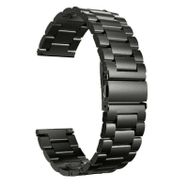 Gpack Samsung Galaxy Watch 46 mm Kılıf Metal Sıralı Siyah Kordon