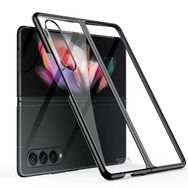 Gpack Samsung Galaxy Z Fold 3 Renkli Sert Koruma Siyah Kılıf