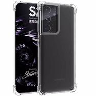 Gpack Şeffaf Samsung Galaxy S21 Ultra 5G Antishock Koruma Sert Silikon Full Nano Ekran Cep Telefon Kılıfı