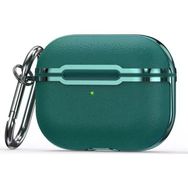 Gpack SF18 Apple Airpods Pro 2 Silikon Mat Deri Görünümlü Çizgili Koyu Yeşil Kılıf