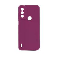 Gpack Tecno Spark 6 Go Mat Lüks Kamera Korumalı Premier Silikon Mürdüm Kılıf