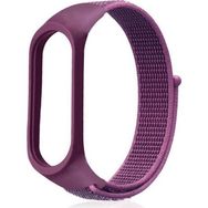 Gpack Xiaomi Mi Band 5 Kumaş Cırtcırt Velcro Mor Kordon