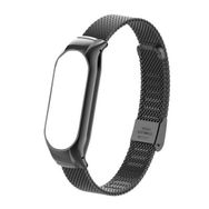 Gpack Xiaomi Mi Band 7 Clipsli Hasır Metal Ayarlanabilir KRD 06 Siyah Kordon
