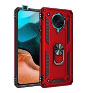 Gpack Xiaomi Poco F2 Pro Tank Koruma Vega Standlı Yüzüklü Mıknatıslı Kırmızı Kılıf