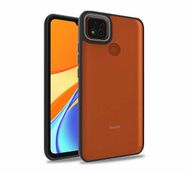 Gpack Xiaomi Redmi 9C Flora Sert Silikon Arkası Cam Şeffaf Siyah Kılıf
