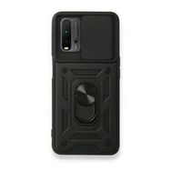Gpack Xiaomi Redmi 9T Tank Aramid Sürgülü Vega Yüzüklü Kırmızı Kılıf