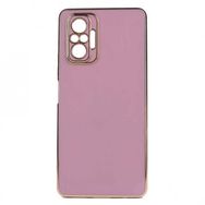 Gpack Xiaomi Redmi Note 10 Pro Bark Parlak Silikon Renkli Kenarları Rose Siyah Kılıf