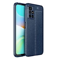 Gpack Xiaomi Redmi Note 11 4G Niss Silikon Deri Görünümlü Kamera Korumalı Lacivert Kılıf