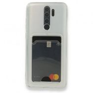 Gpack Xiaomi Redmi Note 8 Pro Kartlıklı Şeffaf Silikon Lüks Korumalı Kılıf