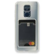 Gpack Xiaomi Redmi Note 9 1 Adet Kartlıklı Şeffaf Silikon Lux Korumalı Cep Telefonu Kılıfı