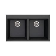 Gradde 50X81 cm GR81 Siyah Çift Göz Granit Evye