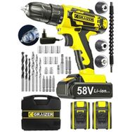 Graizer V-Tec 58 V 5 Ah Sarı Motor Çelik Şanzuman Matkap
