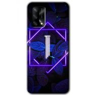 Gramaphone A54 Hd Desen Baskılı Arka Kapak Dark Neon Yaprak I Harfi Kılıf