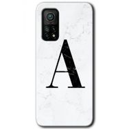 Gramaphone Mi 10T Hd Desen Baskılı Arka Kapak Beyaz Mermer Desenli A Harfi Kılıf