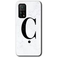 Gramaphone Mi 10T Hd Desen Baskılı Arka Kapak Beyaz Mermer Desenli C Harfi Kılıf