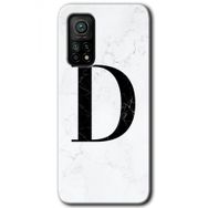 Gramaphone Mi 10T Hd Desen Baskılı Arka Kapak Beyaz Mermer Desenli D Harfi Kılıf