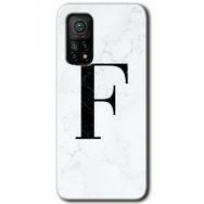 Gramaphone Mi 10T Hd Desen Baskılı Arka Kapak Beyaz Mermer Desenli F Harfi Kılıf