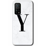 Gramaphone Mi 10T Hd Desen Baskılı Arka Kapak Beyaz Mermer Desenli Y Harfi Kılıf