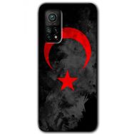 Gramaphone Mi 10T Hd Desen Baskılı Arka Kapak Black Ayyıldız Kılıf