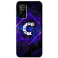 Gramaphone Mi 10T Hd Desen Baskılı Arka Kapak Dark Neon Yaprak Ç Harfi Kılıf