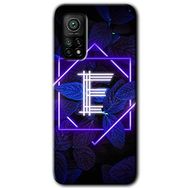 Gramaphone Mi 10T Hd Desen Baskılı Arka Kapak Dark Neon Yaprak E Harfi Kılıf