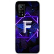 Gramaphone Mi 10T Hd Desen Baskılı Arka Kapak Dark Neon Yaprak F Harfi Kılıf
