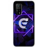Gramaphone Mi 10T Hd Desen Baskılı Arka Kapak Dark Neon Yaprak G Harfi Kılıf