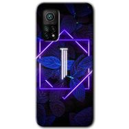 Gramaphone Mi 10T Hd Desen Baskılı Arka Kapak Dark Neon Yaprak İ Harfi Kılıf