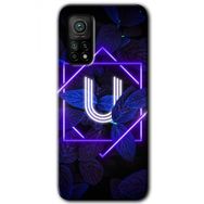 Gramaphone Mi 10T Hd Desen Baskılı Arka Kapak Dark Neon Yaprak Ü Harfi Kılıf
