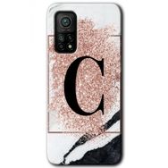 Gramaphone Mi 10T Hd Desen Baskılı Arka Kapak Pembe Mermer Desenli Ç Harfi Kılıf