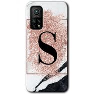 Gramaphone Mi 10T Hd Desen Baskılı Arka Kapak Pembe Mermer Desenli S Harfi Kılıf