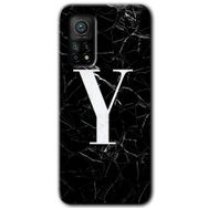 Gramaphone Mi 10T Hd Desen Baskılı Arka Kapak Siyah Mermer Desenli Y Harfi Kılıf