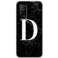 Gramaphone Mi 10T Pro Hd Desen Baskılı Arka Kapak Beyaz Mermer Desenli U Harfi Kılıf