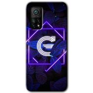 Gramaphone Mi 10T Pro Hd Desen Baskılı Arka Kapak Dark Neon Yaprak G Harfi Kılıf