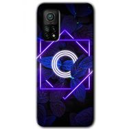 Gramaphone Mi 10T Pro Hd Desen Baskılı Arka Kapak Dark Neon Yaprak Ö Harfi Kılıf