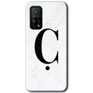 Gramaphone Mi 10T Pro Hd Desen Baskılı Arka Kapak Pembe Mermer Desenli T Harfi Kılıf