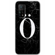 Gramaphone Mi 10T Pro Hd Desen Baskılı Arka Kapak Siyah Mermer Desenli Ö Harfi Kılıf