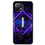 Gramaphone Mi 11 Lite Hd Desen Baskılı Arka Kapak Dark Neon Yaprak İ Harfi Kılıf