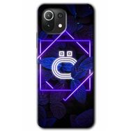 Gramaphone Mi 11 Lite Hd Desen Baskılı Arka Kapak Dark Neon Yaprak Ö Harfi Kılıf