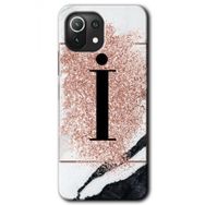 Gramaphone Mi 11 Lite Hd Desen Baskılı Arka Kapak Pembe Mermer Desenli I Harfi Kılıf